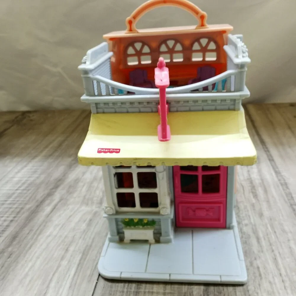 Fisher Price Sweet Streets Doll House Dance Studio Candy Shop 2 in 1
